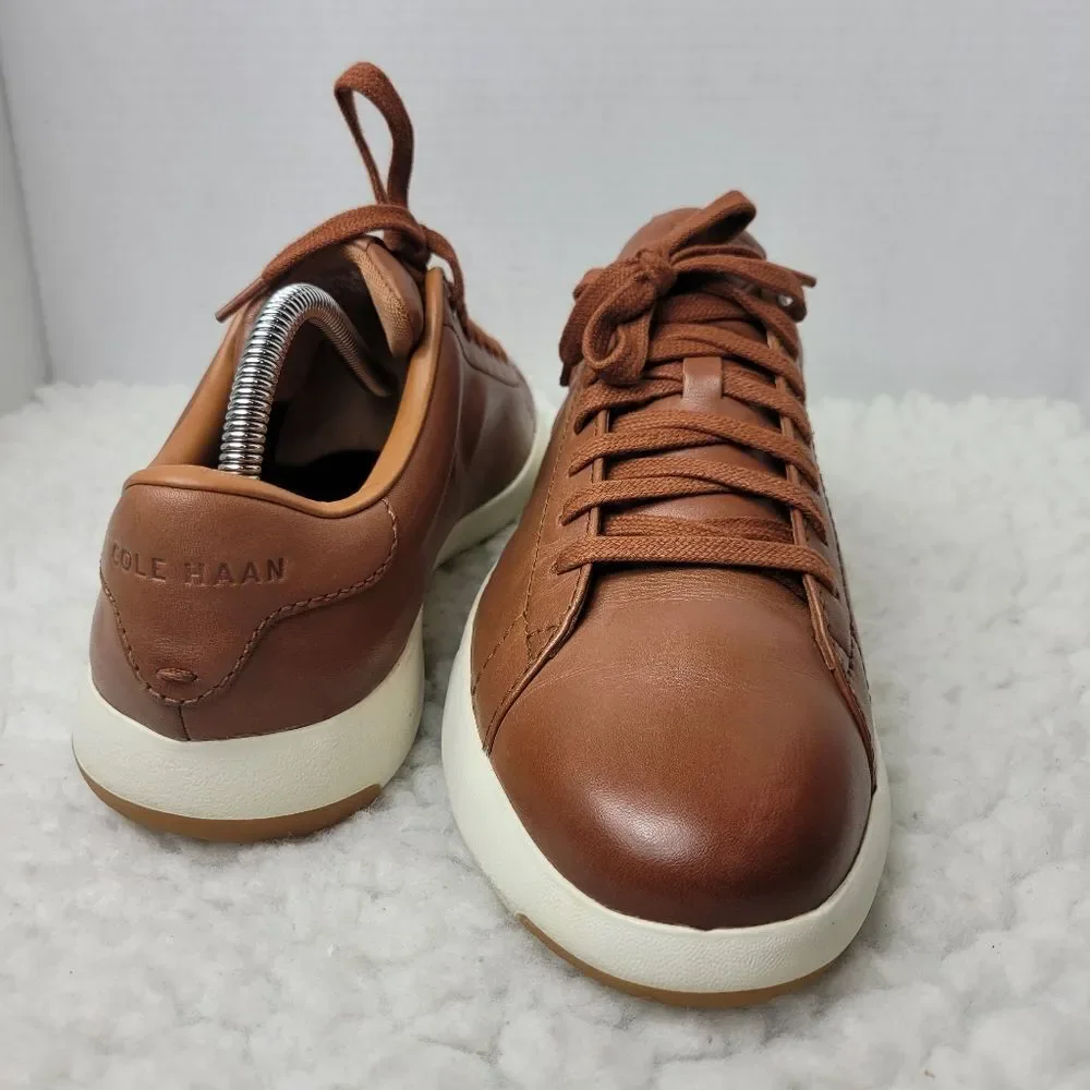 Cole Haan Grandpro Tennis Size 8.5 Brown Lace Up Sneaker Shoes Great
